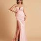 Elegant Satin Sweetheart Mermaid Side Slit Floor Length Bridesmaid Dresses