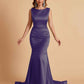 Elegant Satin Sleeveless Pleats Mermaid Bridesmaid Dresses Floor Length