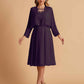 Elegant A-line Chiffon Jewel Short Mother of the Brides Dresses Online