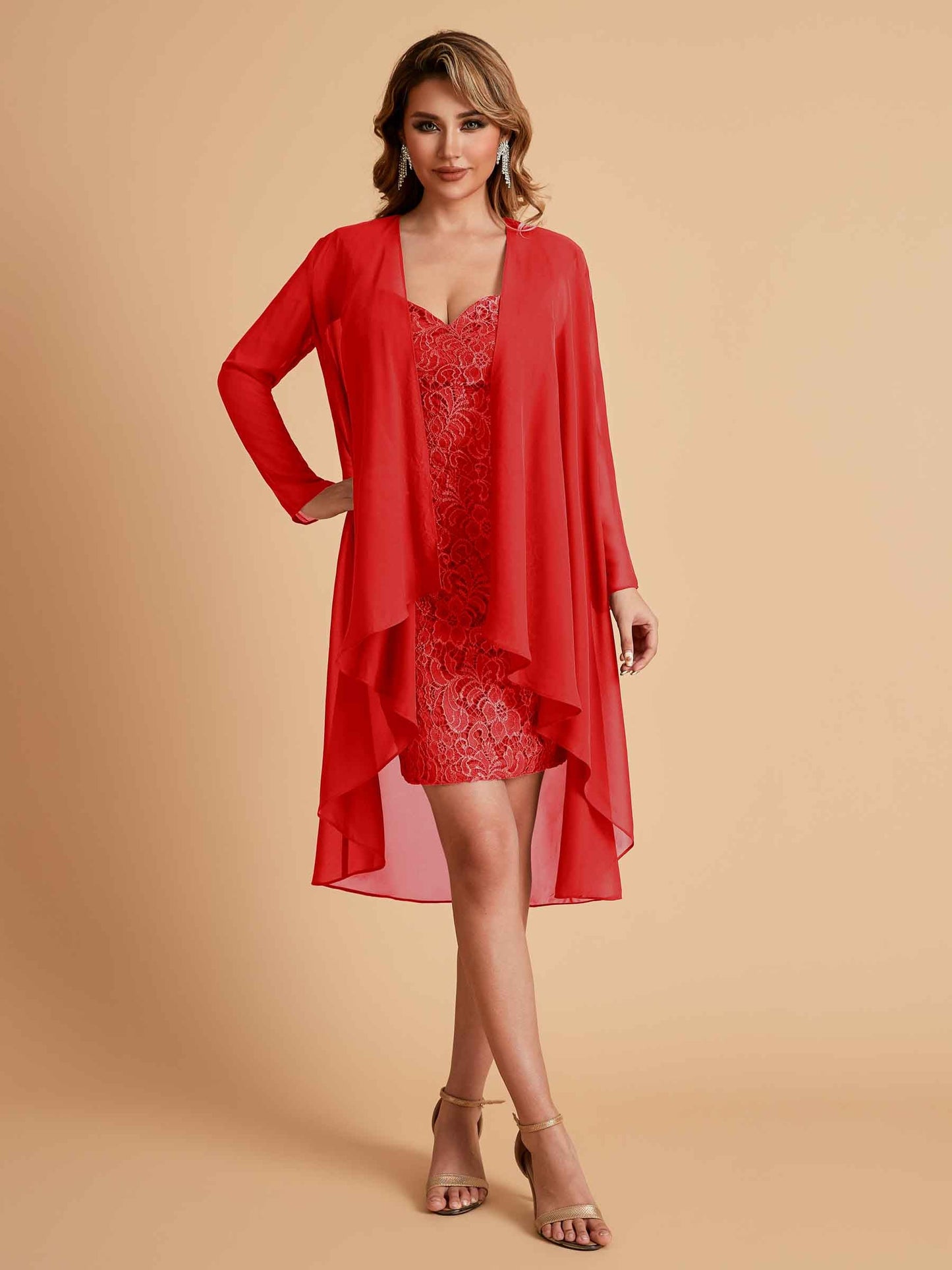 Elegant Column Chiffon Short Sleeveless Mother of the Brides Dresses Online