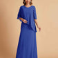 Elegant A-line Chiffon Half Sleeves V-neck Mother of the Brides Dresses Online