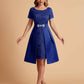 Elegant A-line Short Sleeves Jewel Knee Length Mother of the Brides Dresses