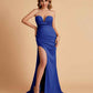 Elegant Satin Sweetheart Mermaid Side Slit Floor Length Bridesmaid Dresses