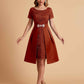 Elegant A-line Short Sleeves Jewel Knee Length Mother of the Brides Dresses