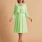 Elegant A-line Chiffon Jewel Short Mother of the Brides Dresses Online
