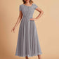 Elegant A-line Chiffon Short Sleeves Mother of the Brides Dresses Online