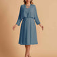 Elegant A-line Chiffon Jewel Short Mother of the Brides Dresses Online