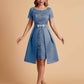 Elegant A-line Short Sleeves Jewel Knee Length Mother of the Brides Dresses