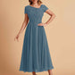 Elegant A-line Chiffon Short Sleeves Mother of the Brides Dresses Online