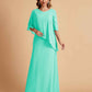 Elegant A-line Chiffon Half Sleeves V-neck Mother of the Brides Dresses Online