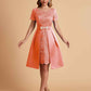 Elegant A-line Short Sleeves Jewel Knee Length Mother of the Brides Dresses