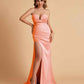 Elegant Satin Sweetheart Mermaid Side Slit Floor Length Bridesmaid Dresses