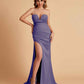 Elegant Satin Sweetheart Mermaid Side Slit Floor Length Bridesmaid Dresses