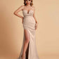 Elegant Satin Sweetheart Mermaid Side Slit Floor Length Bridesmaid Dresses