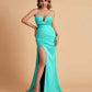 Elegant Satin Sweetheart Mermaid Side Slit Floor Length Bridesmaid Dresses