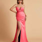 Elegant Satin Sweetheart Mermaid Side Slit Floor Length Bridesmaid Dresses