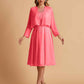 Elegant A-line Chiffon Jewel Short Mother of the Brides Dresses Online