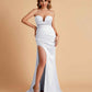 Elegant Satin Sweetheart Mermaid Side Slit Floor Length Bridesmaid Dresses