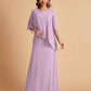 Elegant A-line Chiffon Half Sleeves V-neck Mother of the Brides Dresses Online