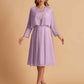 Elegant A-line Chiffon Jewel Short Mother of the Brides Dresses Online