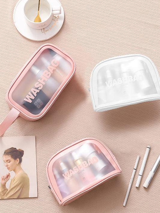 Transparent Cosmetic Bag Translucent PVC Wash Bag Matte Storage Bag