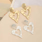 Earrings Cross-border Silver Or Gold Fashion Heart All-match High-end Women's Earrings